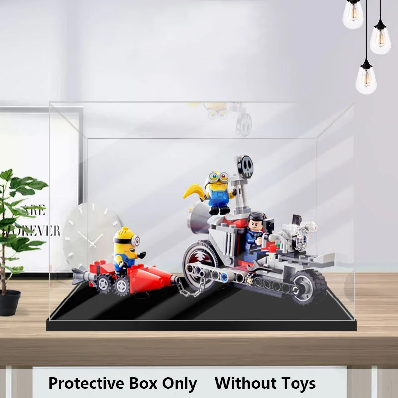 

Подходит для мультяшных персонажей 75549, акриловая витрина без остановки для мотоциклистов, прозрачная коробка для хранения фигурок (только ...