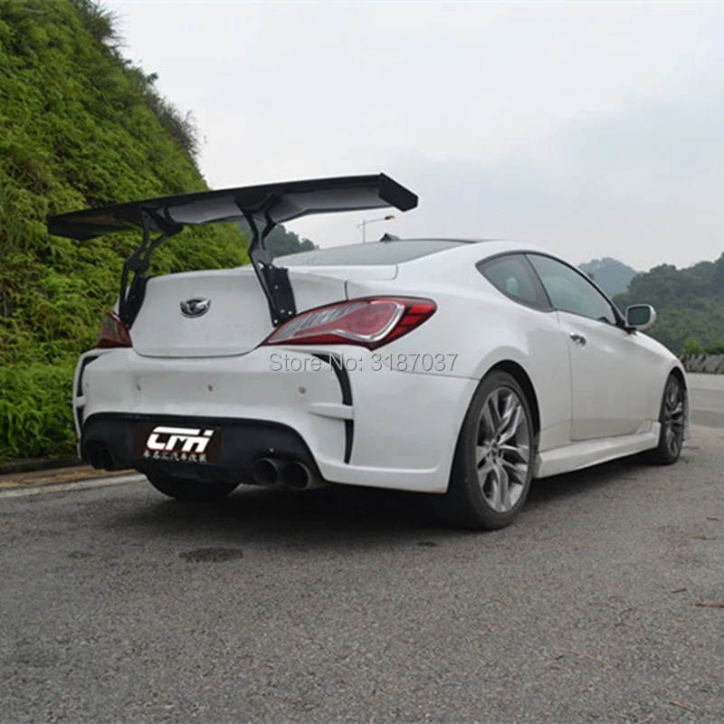 Для Hyundai Tiburon Genesis Coupe 2010- карбоновое волокно задний спойлер на крышу крыло багажника губы крышка багажника автомобиля Стайлинг