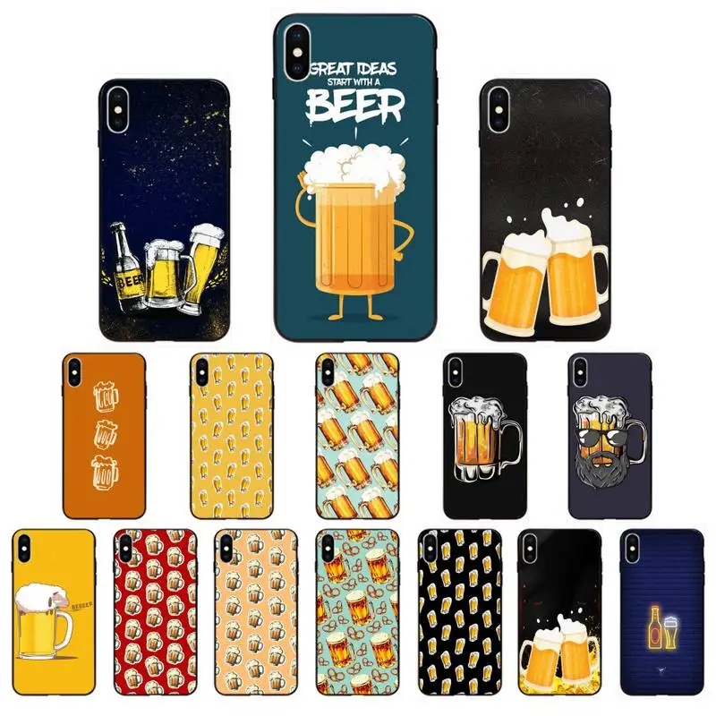 

YNDFCNB Beer Phone Case for iphone 11 12 Mini Pro Max X XS MAX 6 6s 7 8 Plus 5 5S 5SE XR SE2020