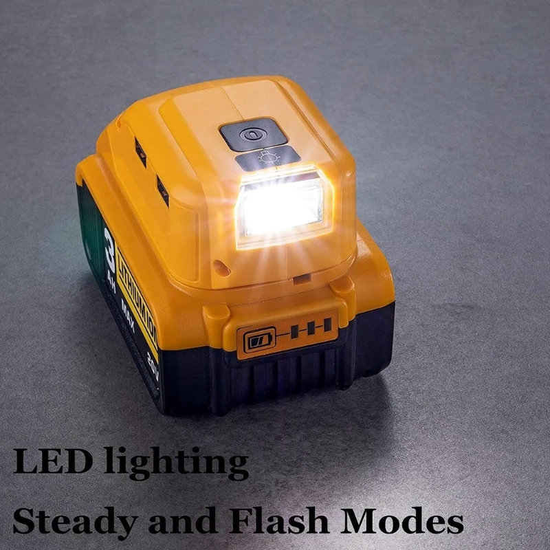 

Bright LED Work Light 14.4/18V Lithium Battery Emergency Power Source Compatible with DCB090 Portable Power Supply