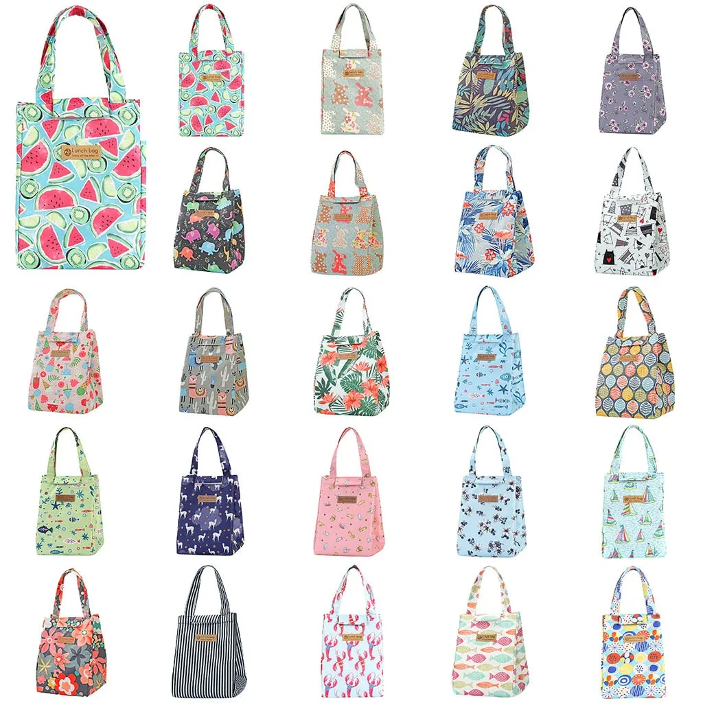 Изолированная сумка для ланча термополосатые сумки тоуты холодильник пикника