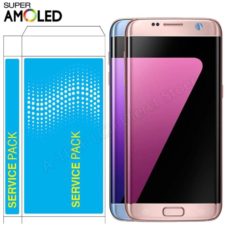 Оригинальный ЖК дисплей Amoled G935 для Samsung S7 Edge с рамкой сенсорный экран дигитайзер в