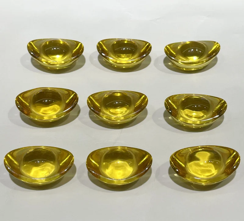 Оптовая продажа 10 шт./лот глянцевый цитрин слитки искусственные китайские