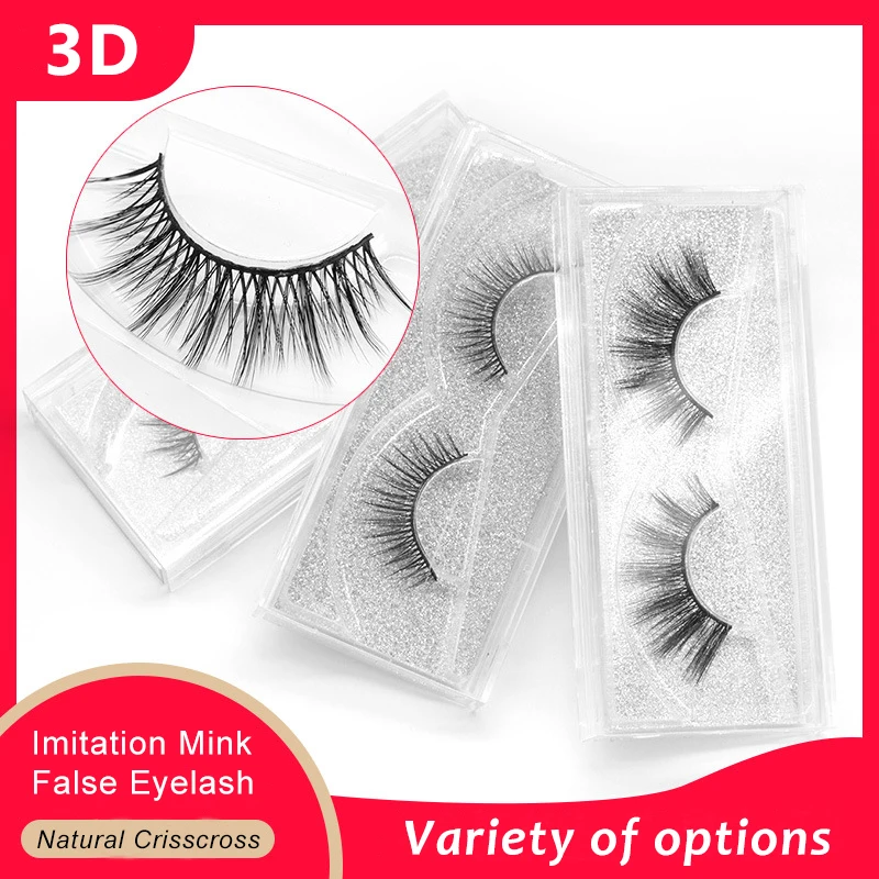 Thick Natural False Eyelashes Handmade Imitation Mink 3D Lashes Soft Extension Makeup Big Eyes Tools | Красота и здоровье