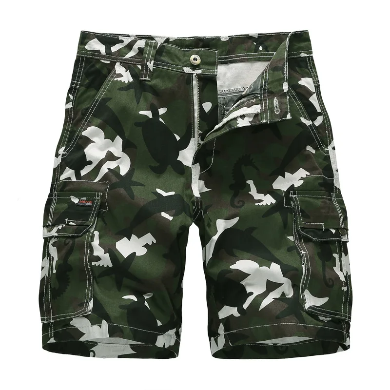 

Camo Cargo Shorts Men Camouflage Army Military Casual Shorts Cotton Work Shorts Homme