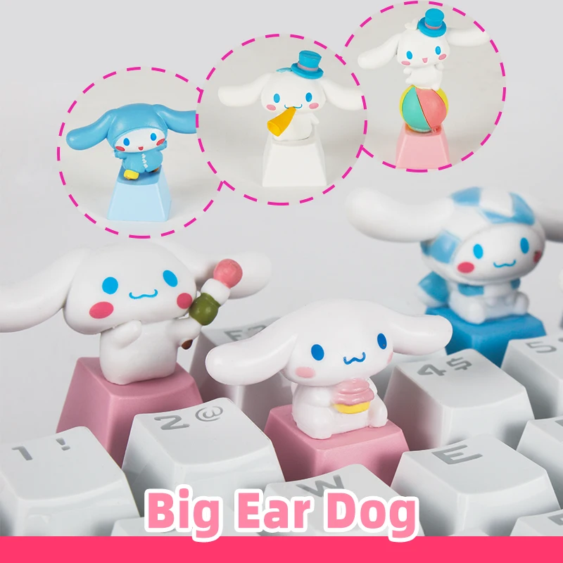 

Big Ear Dog Personalized Key Cap Mechanical Gaming Keyboard Keycap Personality Design Cartoon Axis R4 Cute Cinnamon Dog