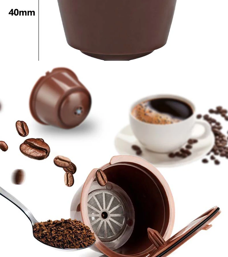 Coffee filter Refillable capsule filter cup Reusable coffee bag Barista's tools Espresso tool Compatible with nestle Dolce Gusto