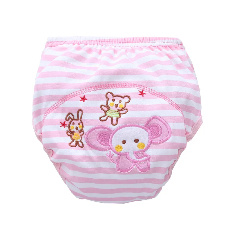 Pa&ntilde;ales de entrenamiento de algod&oacute;n para beb&eacute;, bragas, pantalones de beb&eacute; de tela reutilizable, lavables, ropa interior infantil, cambiantes-5