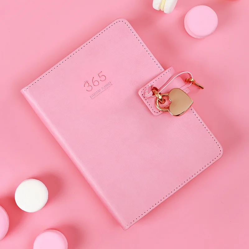 365 Day Password lock Diary Agenda Multifunctional with Notebook Cute color illustration Daily monthly Plan travel Notepad | Канцтовары
