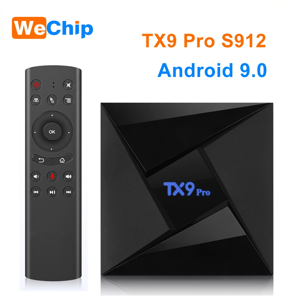 TX9 Pro 3g 32G Amlogic S912 Восьмиядерный ящик Android 9,0 tv Box Dual wifi беспроводной 1000M LAN 4K 1080P HD приставка медиаплеер