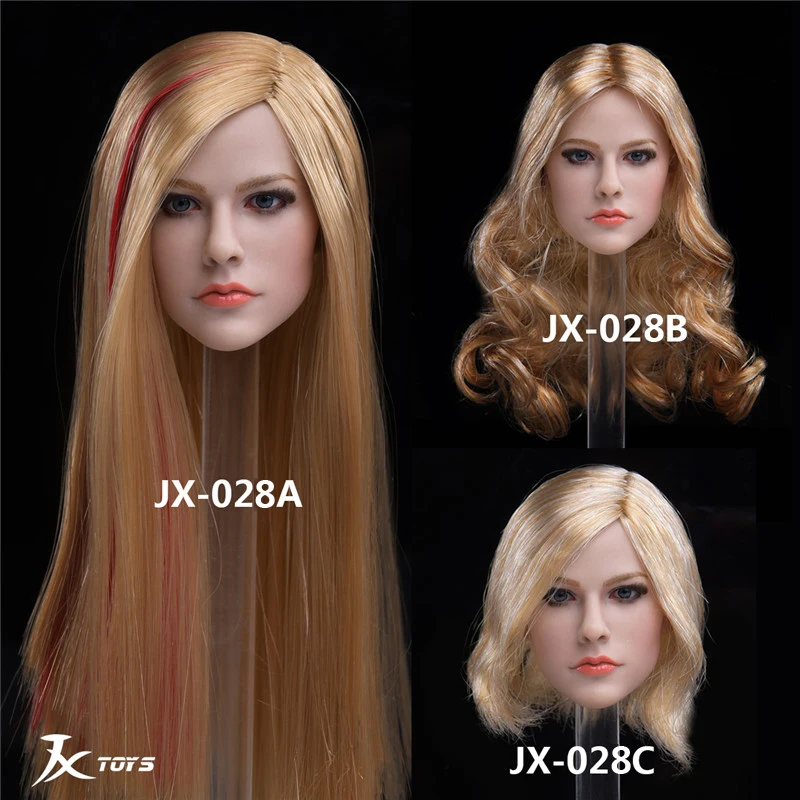 

1/6 Scale Soldier Action Figure Accessory JXTOYS-028 Girl Female Head Sculpt Avril Singer F 12" JIAOU DOLL Tbleague Body Figure