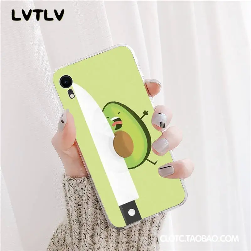 LVTLV авокадо DIY окрашенный красивый чехол для телефона iPhone 11 pro XS MAX 8 7 6 6S Plus X 5 5S SE XR |