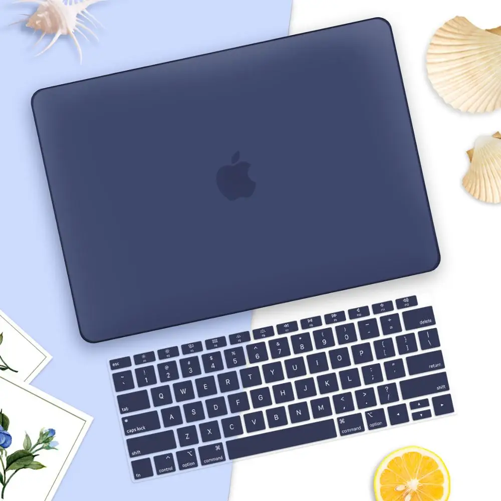 Матовый Жесткий чехол для Iphone, для Ipad, для Ipad Mini Air 13 A1932 retina 13 15 A1502 A1398 Pro 13," 15,4" 1" с сенсорной панелью A2159 A1989 A2141 - Цвет: Navy blue