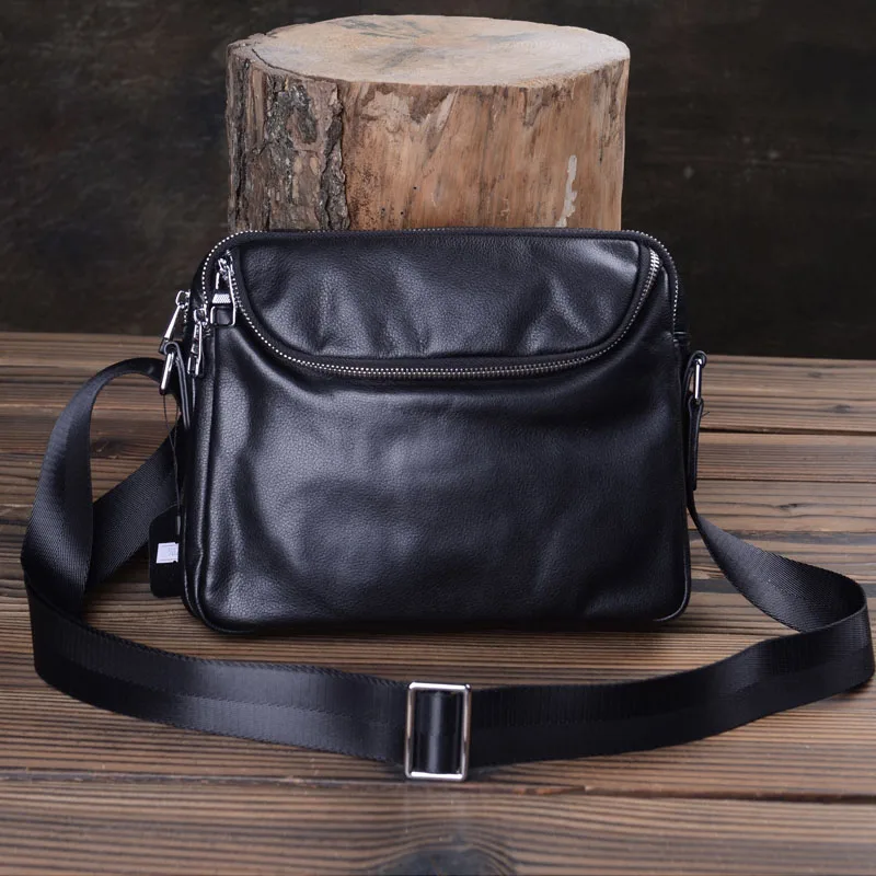 Мужская сумка через плечо AETOO из воловьей кожи большой емкости трендовая