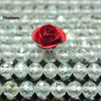 mamiam natural topaz faceted round charm beads 3mm smooth loose stone diy bracelet necklace jewelry making gemstone gift design
