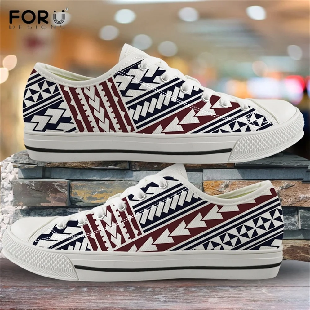 FORUDESIGNS повседневные мужские низкие холщовые туфли полинезийская традиционная