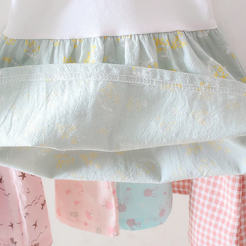 Платье для новорожденных весенняя одежда маленьких девочек розового и зеленого