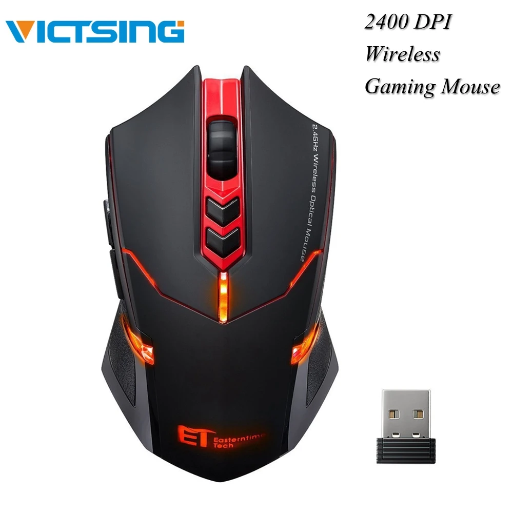 VicTsing Новая Беспроводная игровая мышь 2400 dpi эргономичные ручки 7 кнопок дышащая