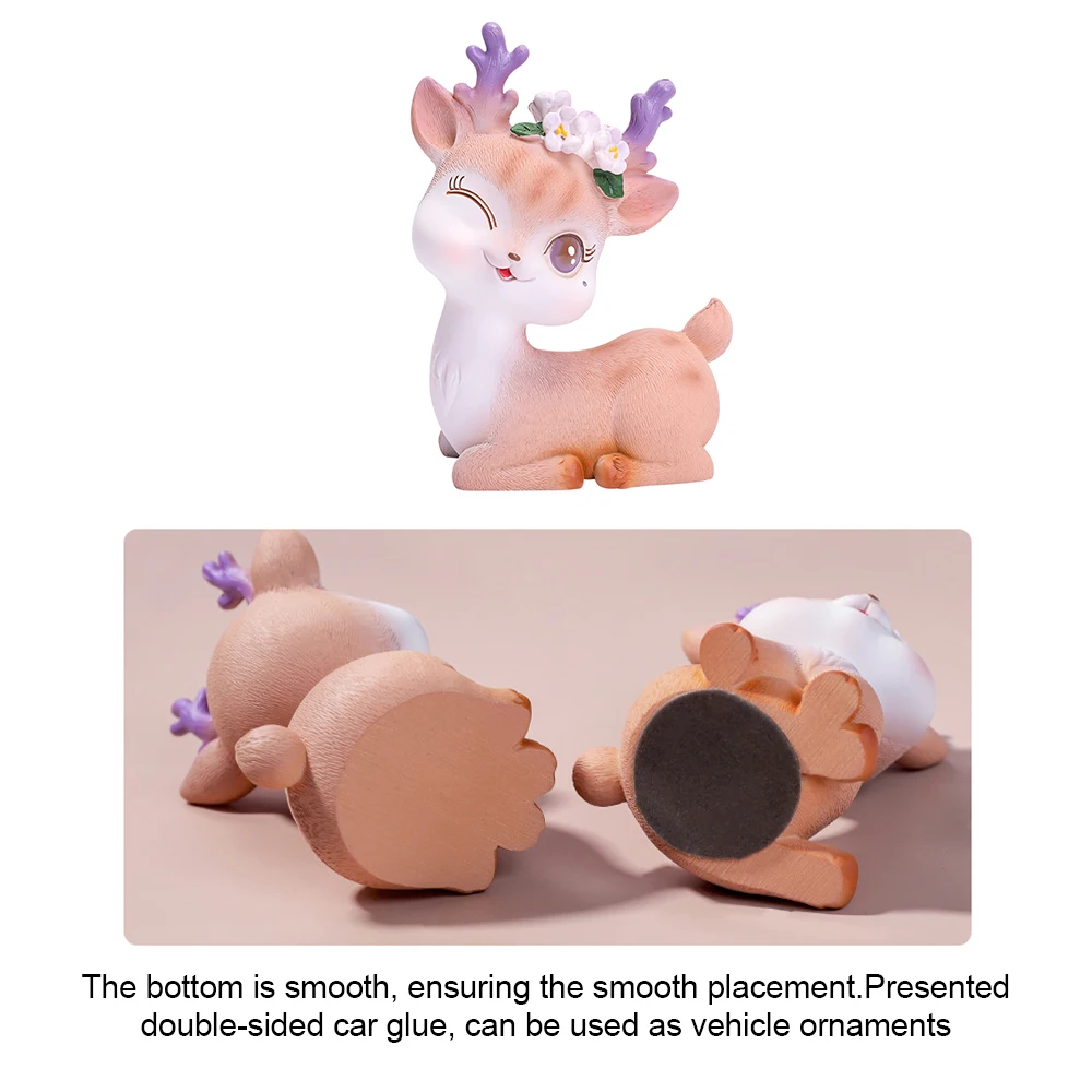 

Deer Figurine Fawn Ornaments Home Decor Cute Animal Small Ornaments For Car Home Birthday Christmas Cake Decorations