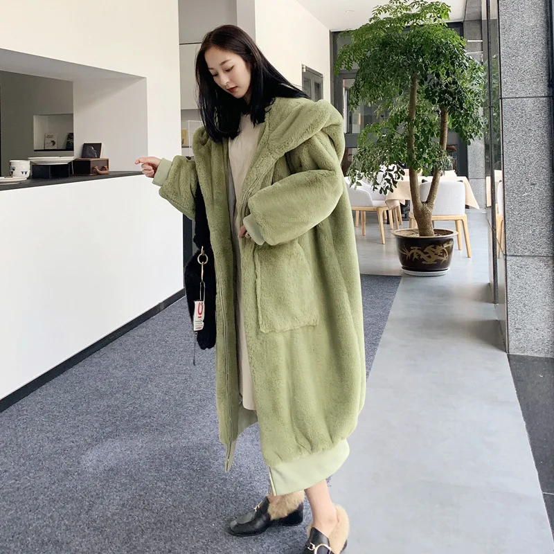 

Fur coat Women Jacket Plush Jacket Women's Winter Coats 2021 Overcoat Female Female coat Winter Plus Size Women's Teddy Coat Red