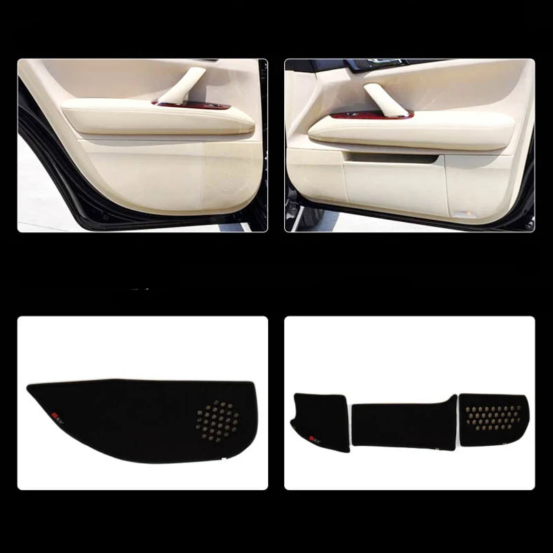 

4 шт. тканевые защитные коврики для дверей, декоративные коврики против ударов для Toyota Reiz 2006-2009