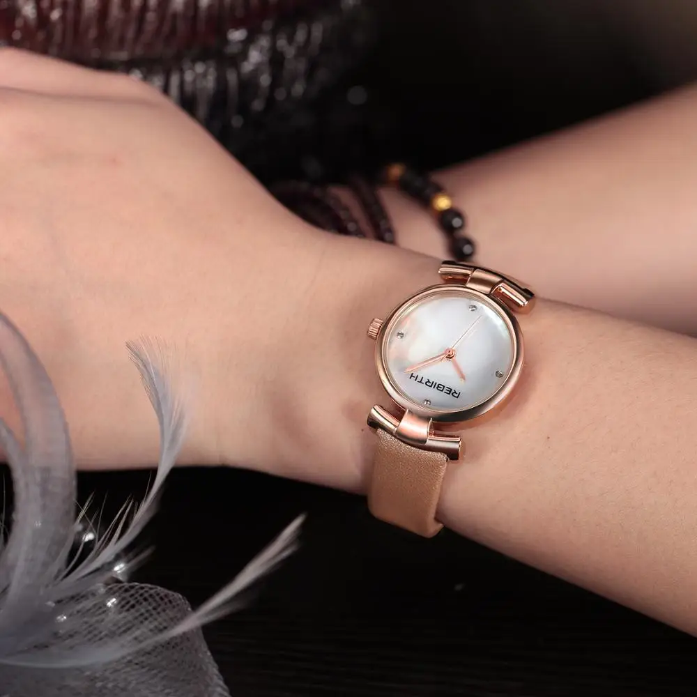 Кварцевые женские часы браслет цвета розового золота Топ Роскошные Брендовые