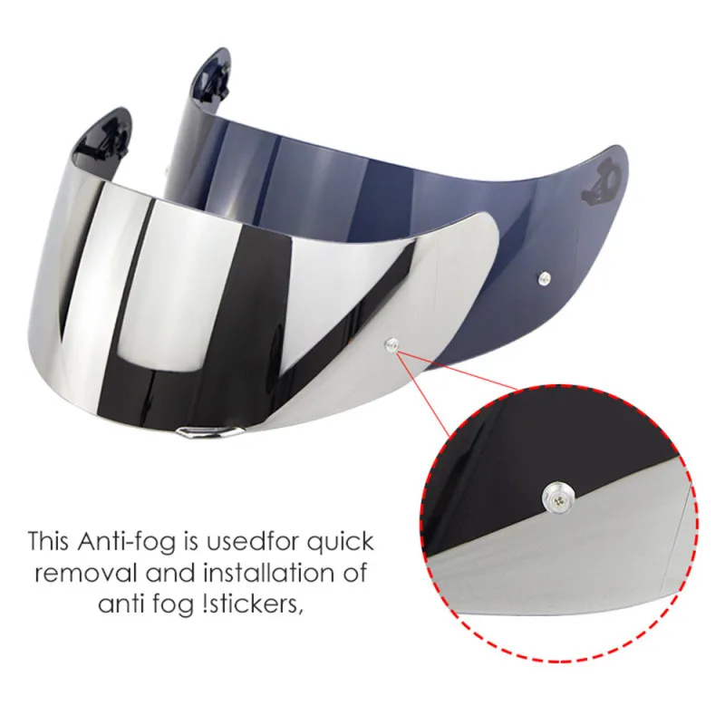 

Motorcycle Full Face Helmet Goggles Lens Motorcycle Helmet Lens Visor Anti-UV Anti-fog and Anti-scratch with Pin Lock for AGV