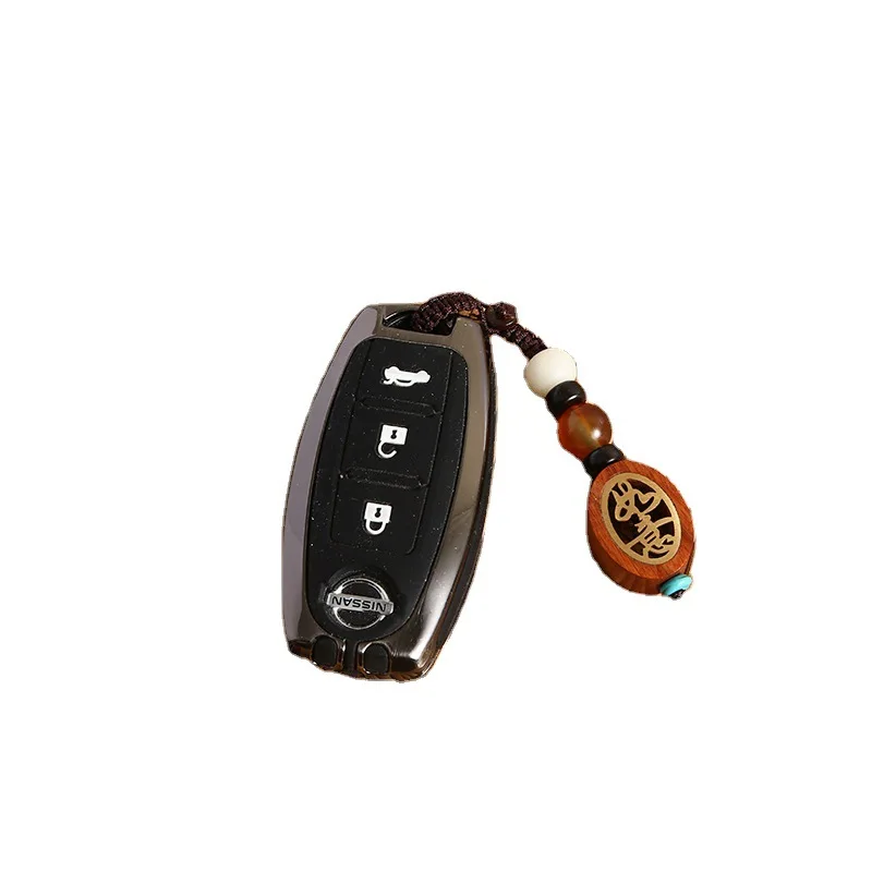 

Nepalese Rosewood Brass Inlaid Bead Pendant Chinese Style DIY Handmade Bead Mobile Phone Chain Ethnic Style Keychain Pendant