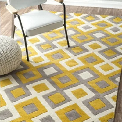 Армейский зеленый Large High Quality Handwoven Wool Carpets For Living Room Chinese Wool Carpet Bedroom Kids Rug Thick Plush Soft Floor Carpets - Цвет: Армейский зеленый