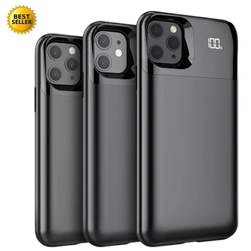 Чехол с цифровым дисплеем для iPhone 11 Pro Max чехол аккумулятора зарядного устройства