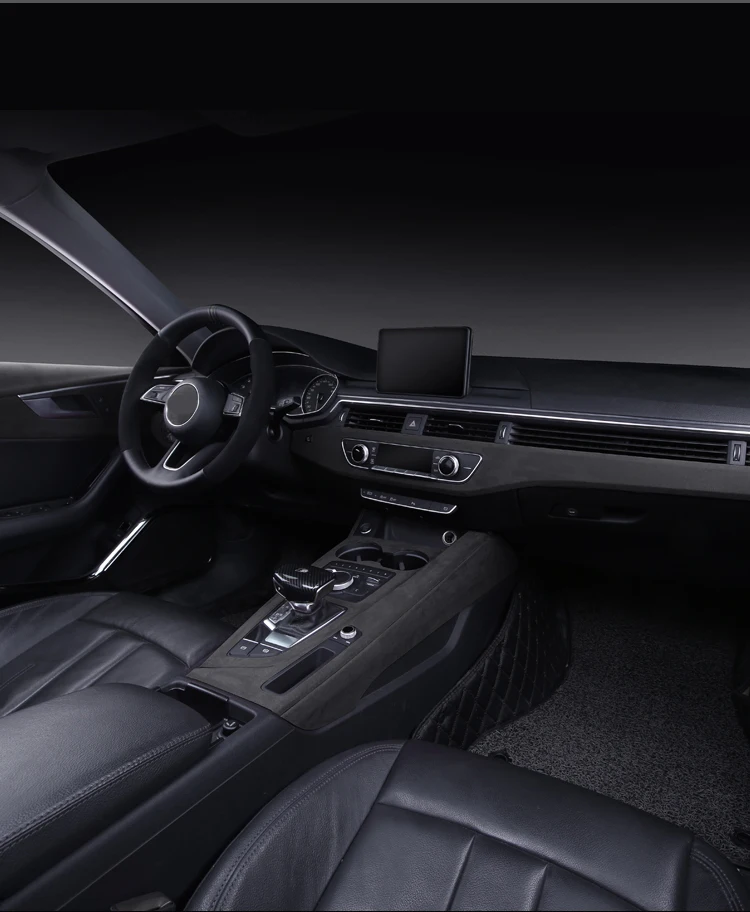 Для Audi A4 B9 автомобильные аксессуары замшевый кожаный чехол для центральной консоли