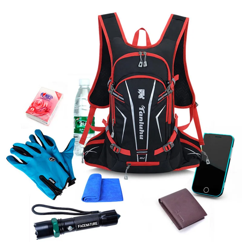 25L Waterproof Breathable Cycling Backpack Outdoor Sports Mountaineering Travel Bag Men Women Hiking Contrast Color | Спорт и