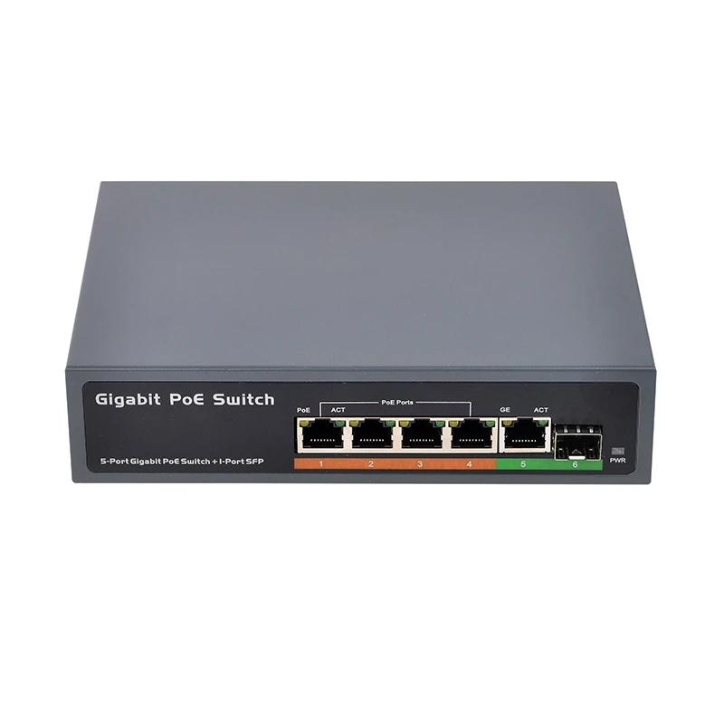 

Сетевой коммутатор POE PSE604GS, 4 порта, 1 порт Uplink, 1 порт SFP, 65 Вт, стандарт IEEE802.3At/Af, гигабитный (вилка стандарта США)