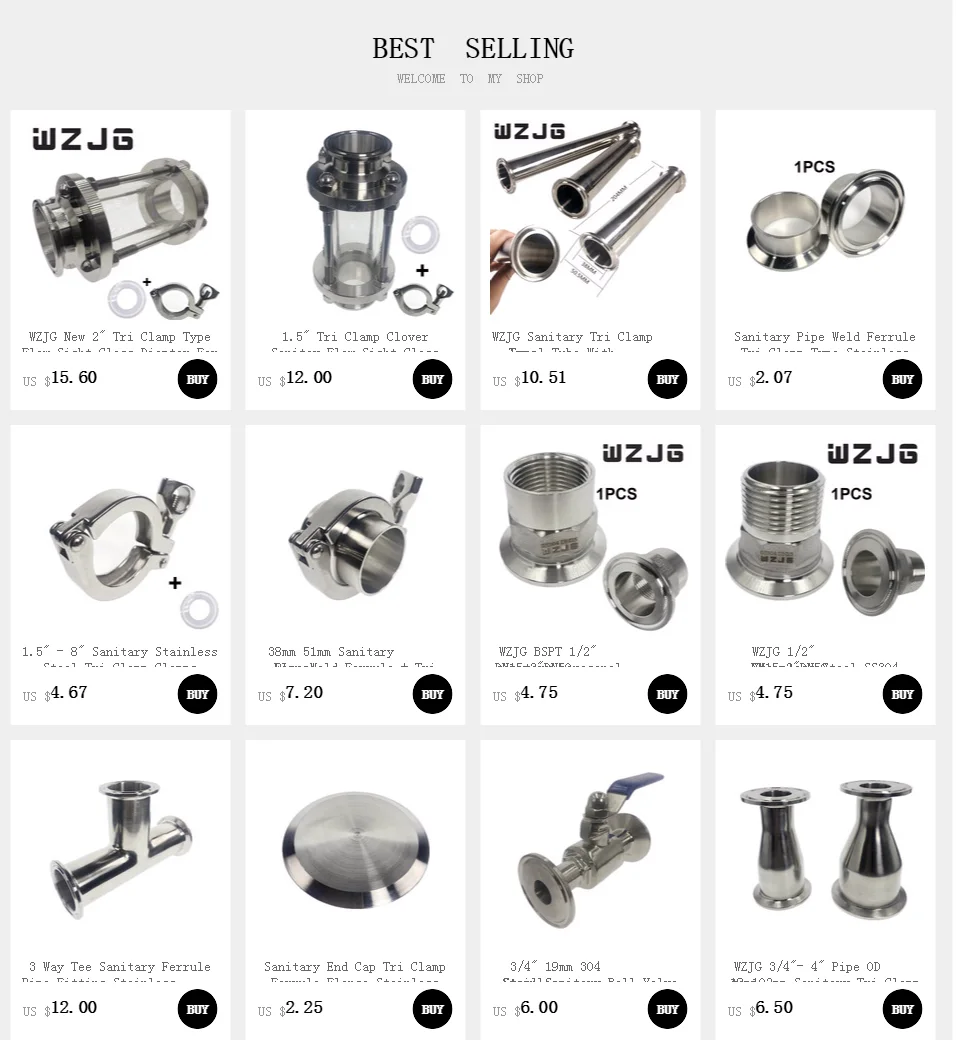 WZJG BSPT 1/" DN15-2" DN50 санитарная Шестигранная Резьбовая труба соединение со сварным кольцом три зажима из нержавеющей стали SS304
