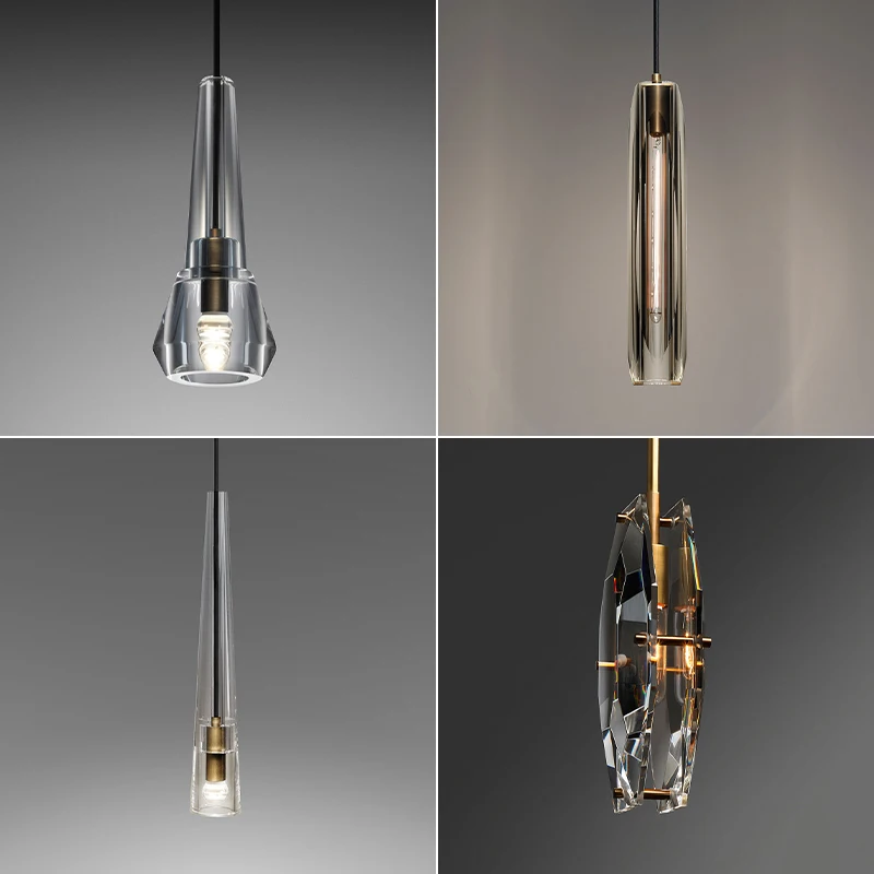 Роскошный Медный Подвесной светильник в скандинавском стиле с кристаллами