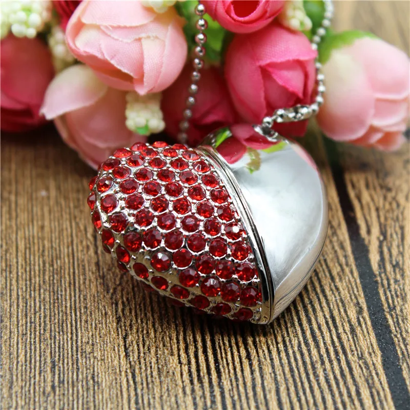 Золотой Серебристый 6 цветов Кристальное сердце 4 ГБ 8 16 USB флеш накопитель 32 ГБ|USB