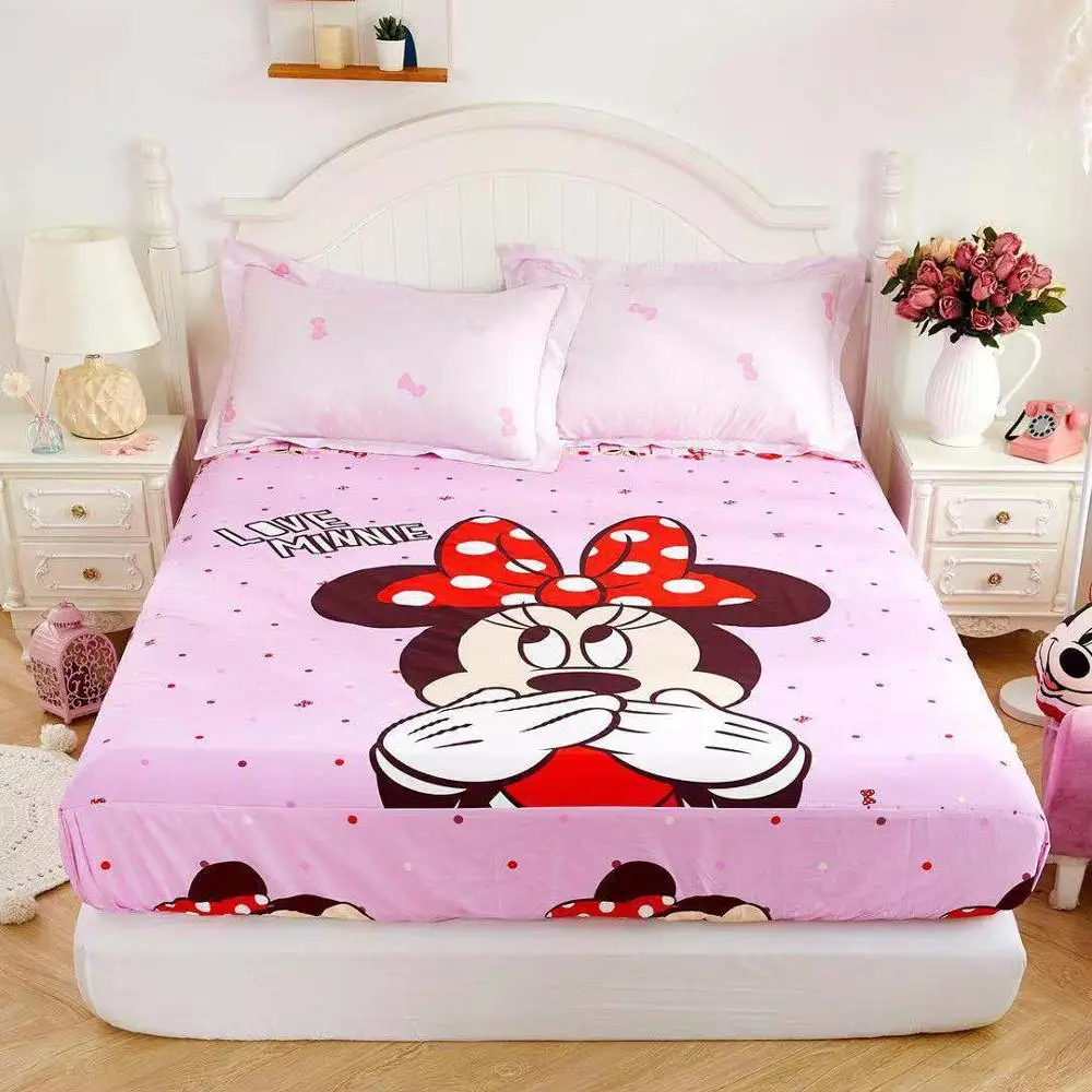 Милый розовый чехол для кровати Disney с Минни Маус 1 2 м 5 8 простыня детей декор
