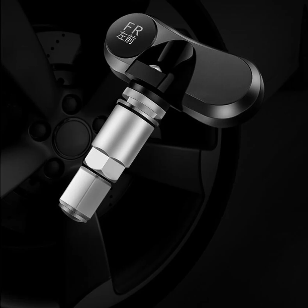 Монитор давления в шинах автомобиля + Φ датчики TPMS на солнечной энергии для RV Black |