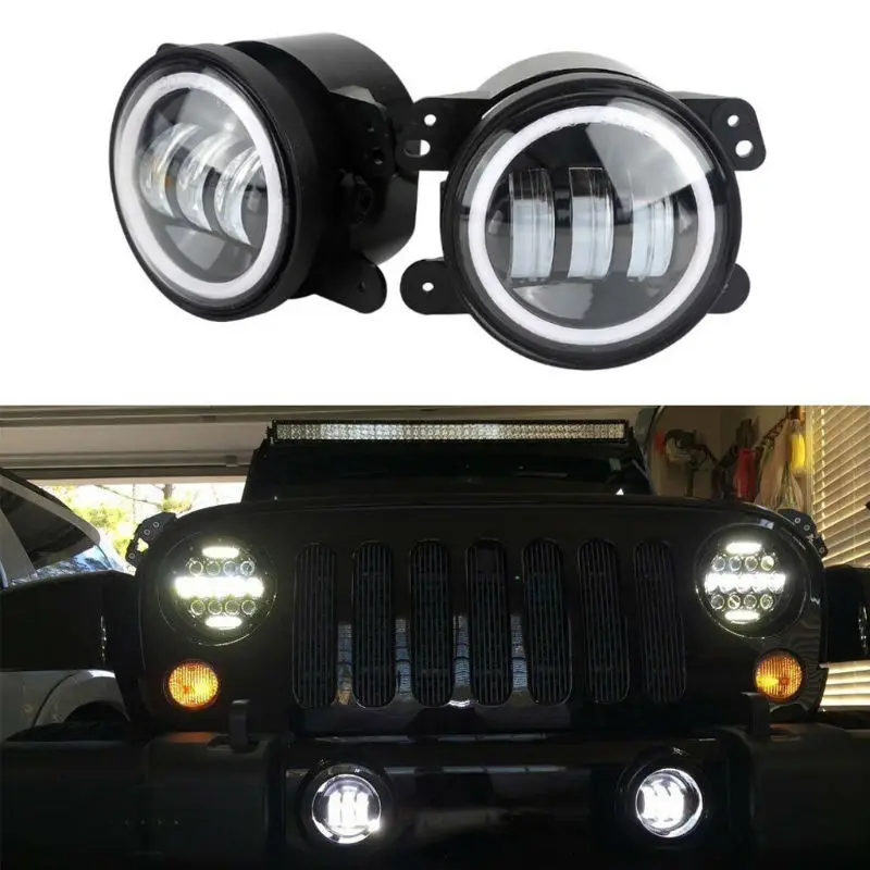 

Pair 30W 4Inch Round LED Fog Passing Lights LED Driving Lamps for Jeep Wrangler JK 2007-2017 Dodge Journey Grand Cherokee