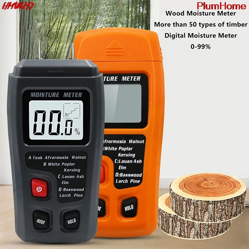 

EMT01 Digital Wood Moisture Meter Wood Humidity Test Hygrometer Timber Detector