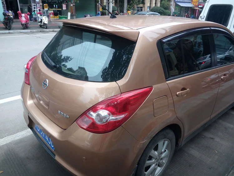Спойлер для Versa 2006-2010 Nissan Tiida спойлер DFYK из АБС-пластика цвет заднего крыла
