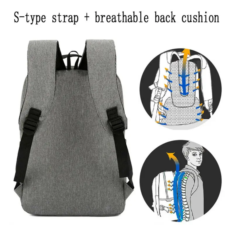 Рюкзак водоотталкивающий с USB-портом и защитой от кражи | Багаж сумки