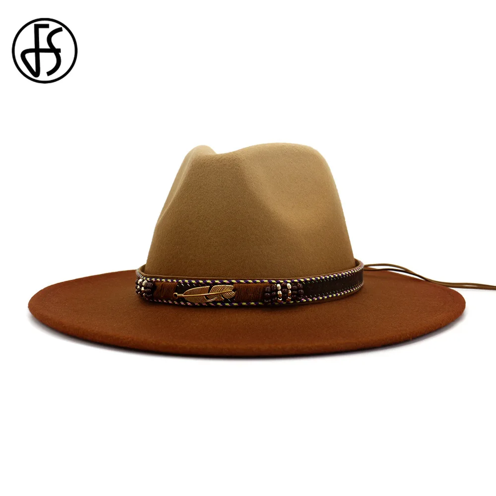 FS Для женщин мужчин шерстяной джазовый фетровая шляпка шерстяная Шапки