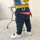 Одежда для малышей, одежда для маленьких мальчиков, детские шаровары для девочек с мультяшным акуловым языком, брюки, штаны