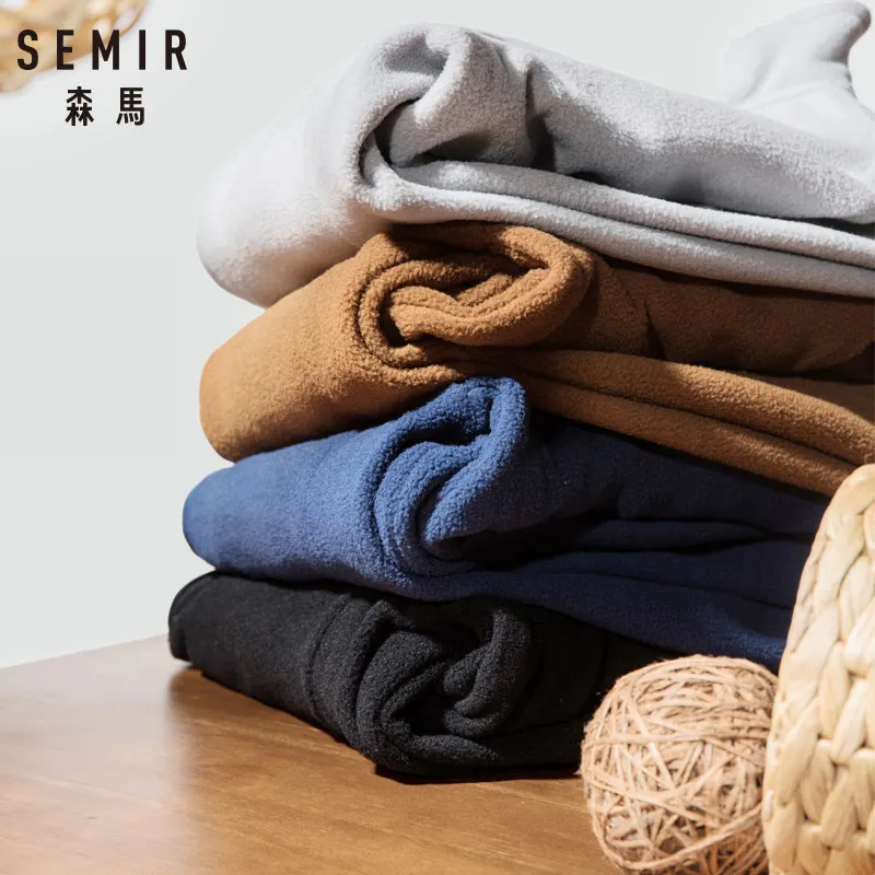SEMIR мужская флисовая куртка с длинным рукавом на молнии мужская куртка с воротником-стойкой мужская повседневная куртка на молнии Зимняя верхняя одежда