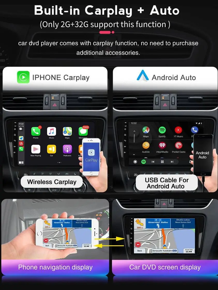 Автомобильный мультимедийный плеер на Android автомагнитола 2 Din с GPS-навигацией для