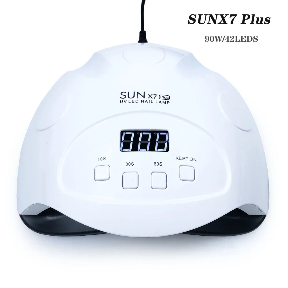 SUNX7 Plus SUNX 54 W/86 W светодиодный лак для ногтей Сушилка для ногтей лампа для Полимеризации Гель-лака гель для ногтей маникюрный набор 10 s/30 s/60 s/99 s Автоматическая сенсорная машина инструменты для ногтей - Цвет: SUNX7 Plus