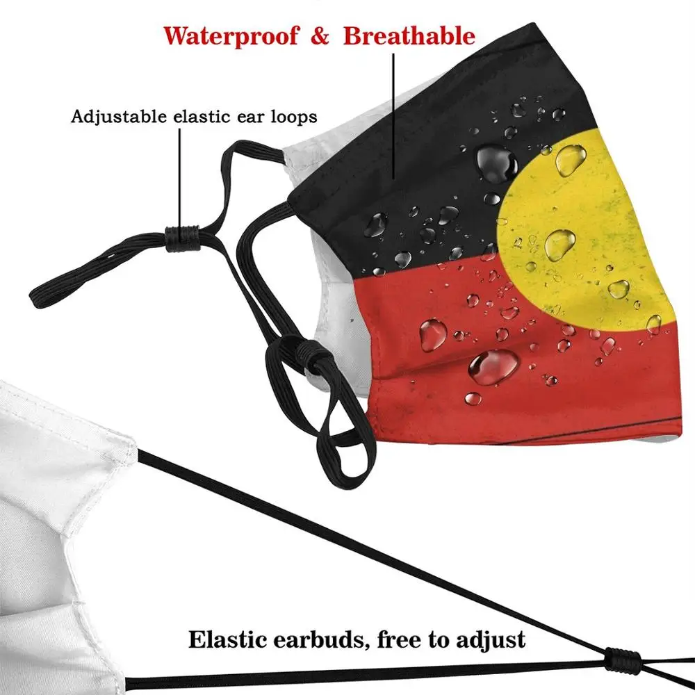 Маска для защиты от пыли с принтом флага аборигена