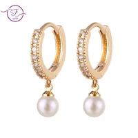 fashion pearl zircon earrings womens temperament earrings wedding jewelry gifts anniversary party accessories