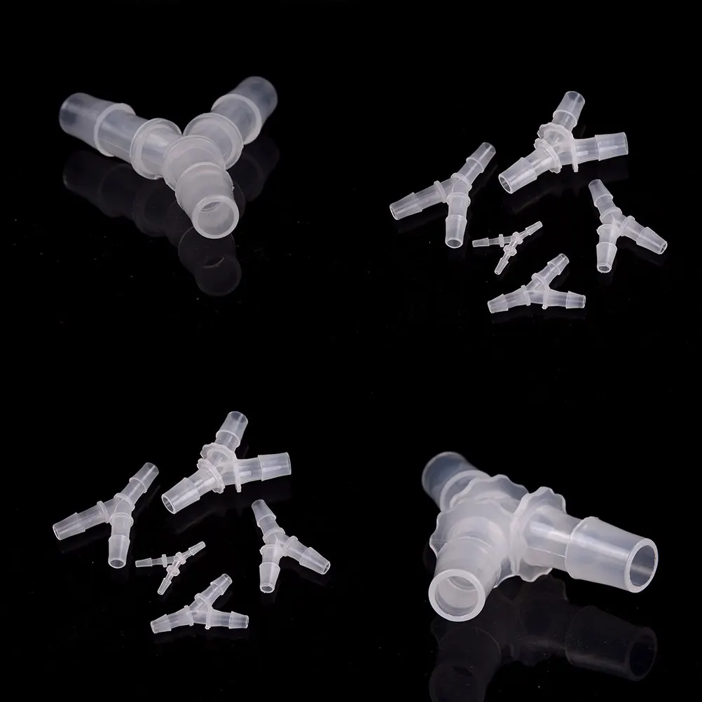 

Plastic Y Type Hose Equal Tee Hose Water Pipe Connectors 5 Sizes Aquarium Pipe 3.5-12.7mm 1pcs